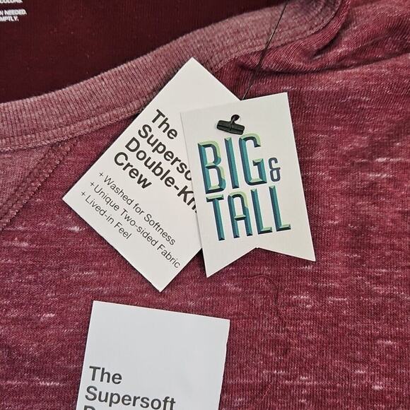 Sonoma Goods for Life Super Soft Crewneck Tee Size 4XB Long Sleeve Brick Red NWT - Picture 12 of 16